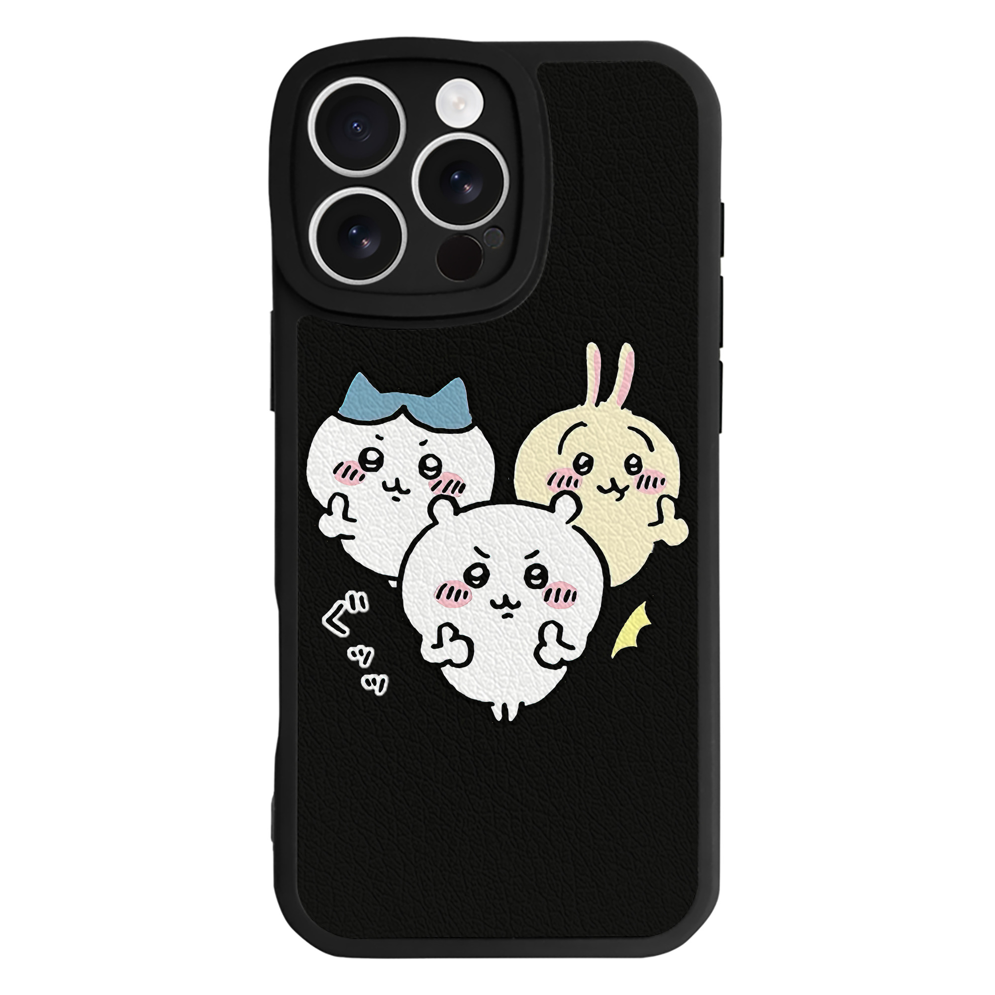 （画像用） ちいかわ うさぎ Chii-kawa usagi 【iPhone 16シリーズ対応】シリコンスマホケース（レザー調） 材質：シリコン